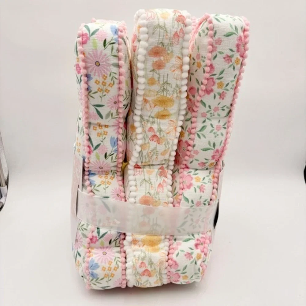 Hopper's Lane Easter Collection Set of‎ 3 Floral Bunny Decorative Pillows 16x12